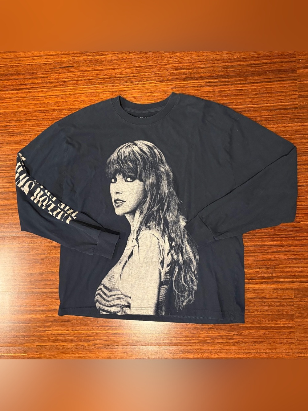 Taylor Swift Eras Tour Midnights Navy Oversized Long Sleeve Shirt XL